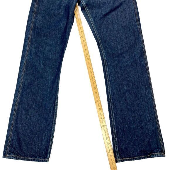 Levi's 514 Straight Leg Jeans Sz 34 x 34 Dark Wash Business Casual Western Denim - Picture 12 of 15
